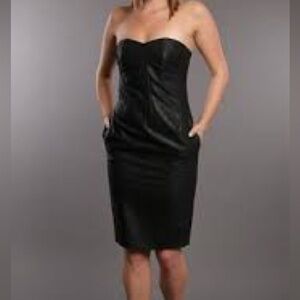 Robert Rodriguez black shimmer strapless dress Sz 4